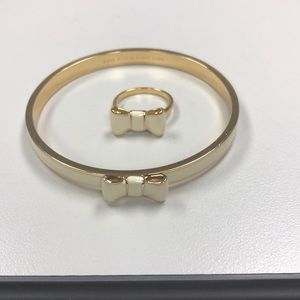 Kate spade bow ring and bracelet set